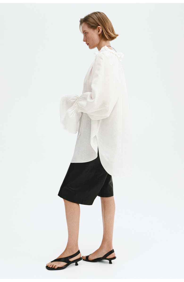 H&M Oversized linen-blend shirt, Alternate, color, White