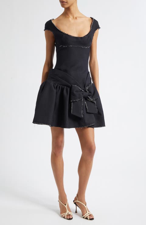 Tweed Bow Minidress