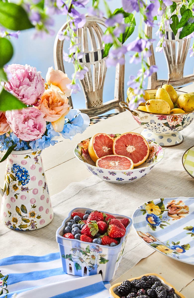 MACKENZIE CHILDS Wildflowers Large Colander, Main, color,