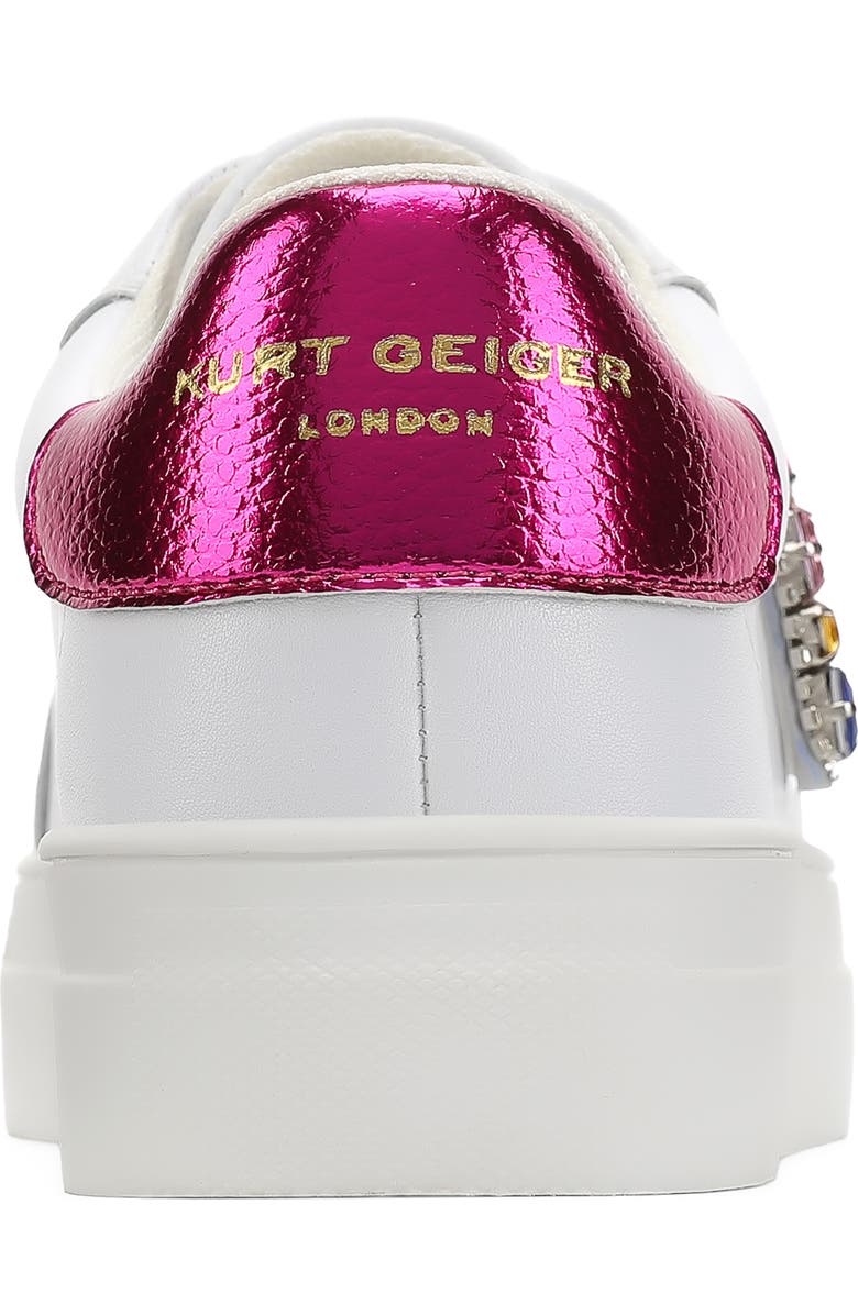 Kurt Geiger London Kids' Mini Laney Love Heart Sneaker, Alternate, color, White