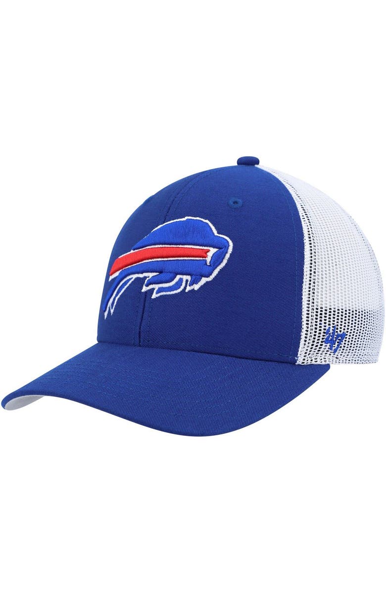 '47 Youth '47 Royal/White Buffalo Bills Adjustable Trucker Hat, Main, color,