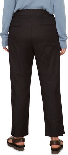 Stretch Cotton Blend Cigarette Pants