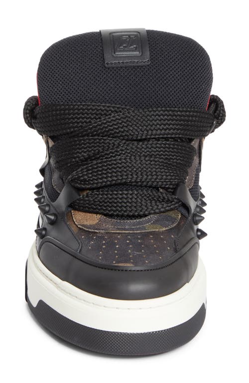 Christian Louboutin Astroskate Mixed Media Sneaker In Black