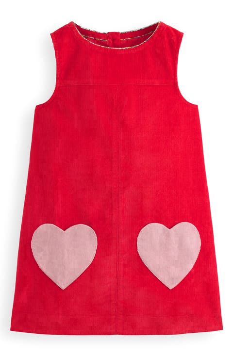 Kids' Heart Pocket Sleeveless Cotton Corduroy Dress (Toddler, Little Kid & Big Kid)