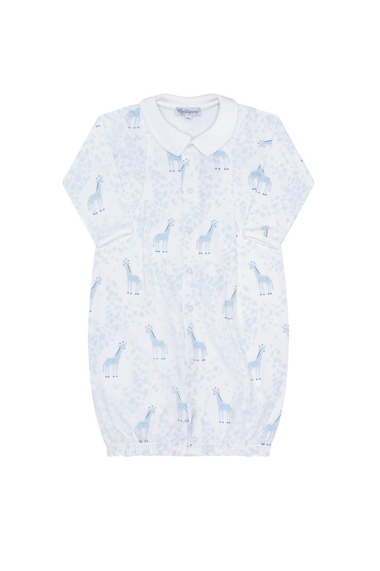 Blue Giraffe Print Converter Gown - Baby, Alternate, color, Blue