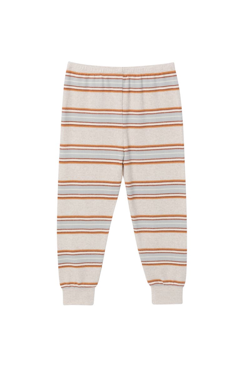 Hacci Pajama Top & Pant Set, Alternate, color, Oatmeal Stripe