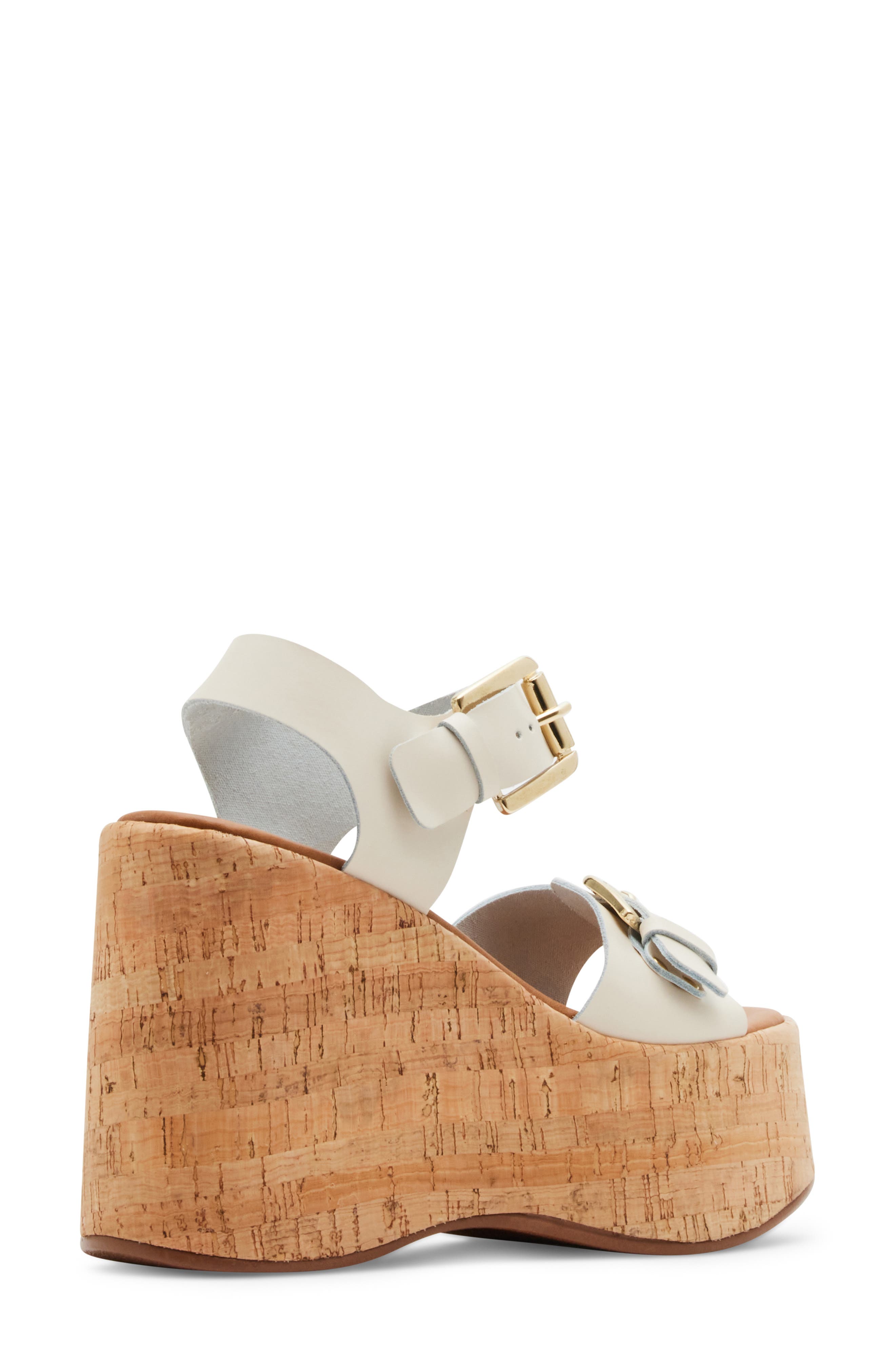 Steve Madden River Platform Wedge Sandal, Alternate, color, Bone Leather