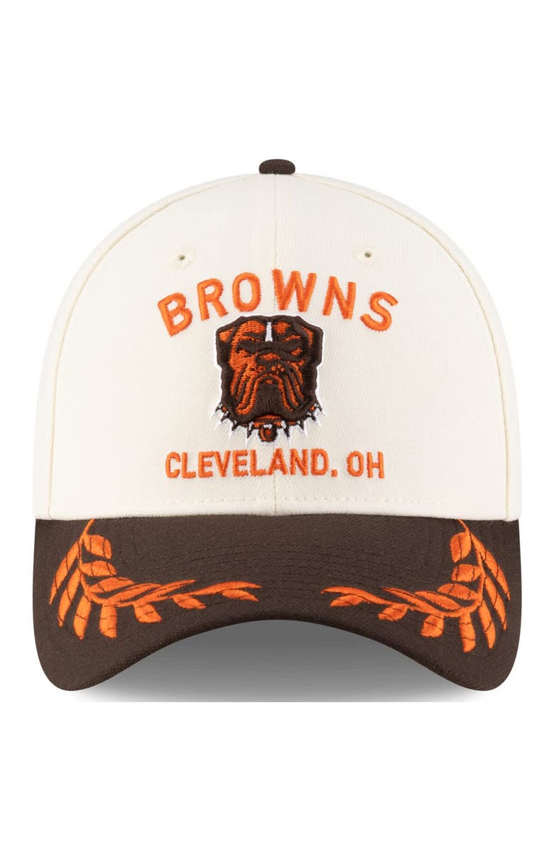 New Era Men's New Era  Cream/Brown Cleveland Browns 2025 NFL Draft 39THIRTY Flex Hat, Alternate, color, 