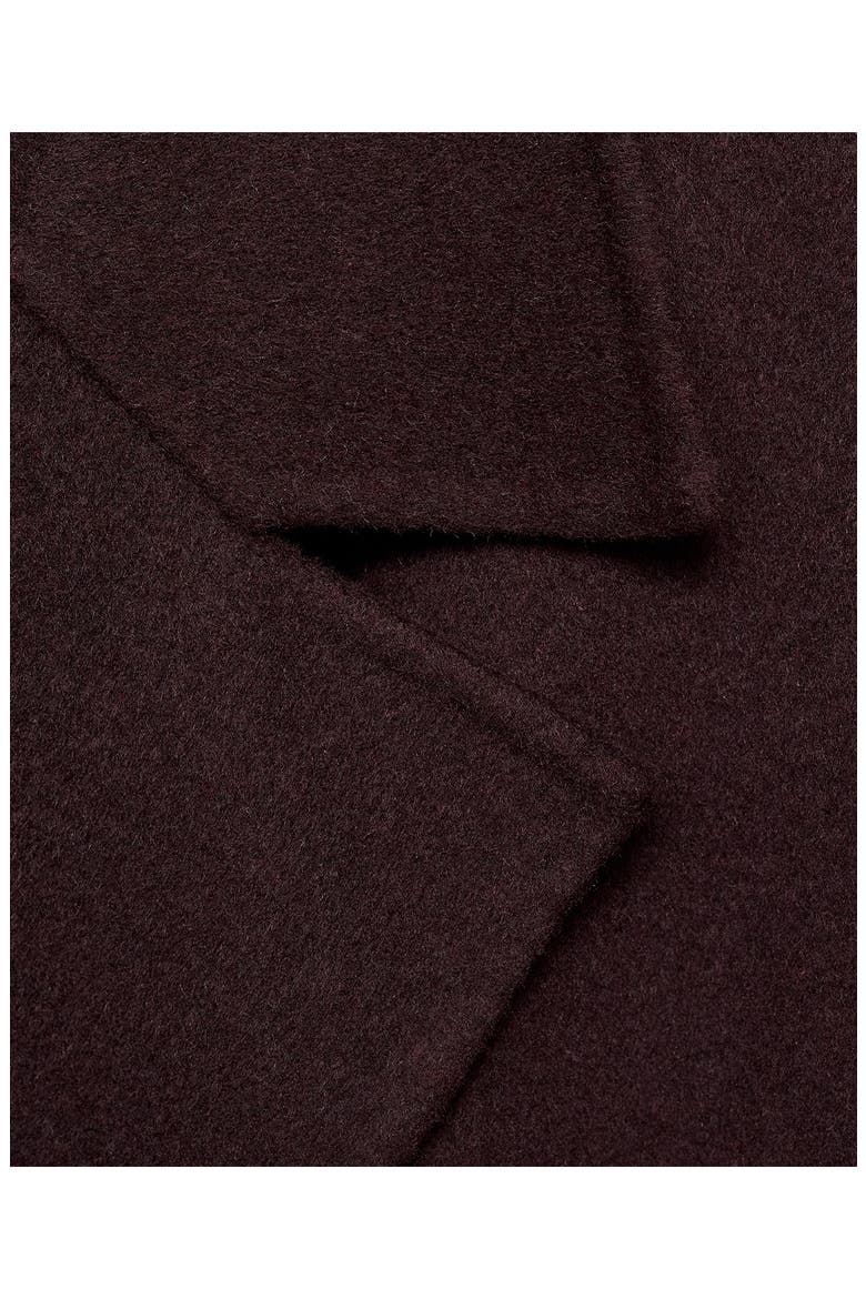 Picarol Double Breasted Wool Blend Coat, Alternate, color, WINE