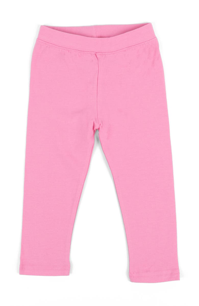Leveret Girls Cotton Leggings, Solid Colors, Main, color, Light Pink