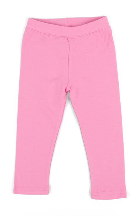 Girls Cotton Leggings, Solid Colors