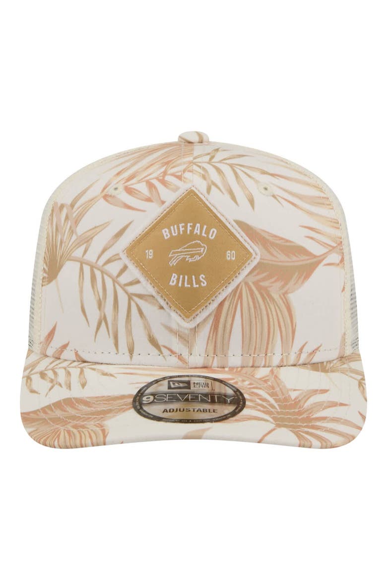 Men's New Era  Tan Buffalo Bills Tonal Palm COOLERA 9SEVENTY Adjustable Trucker Hat, Alternate, color, Tan