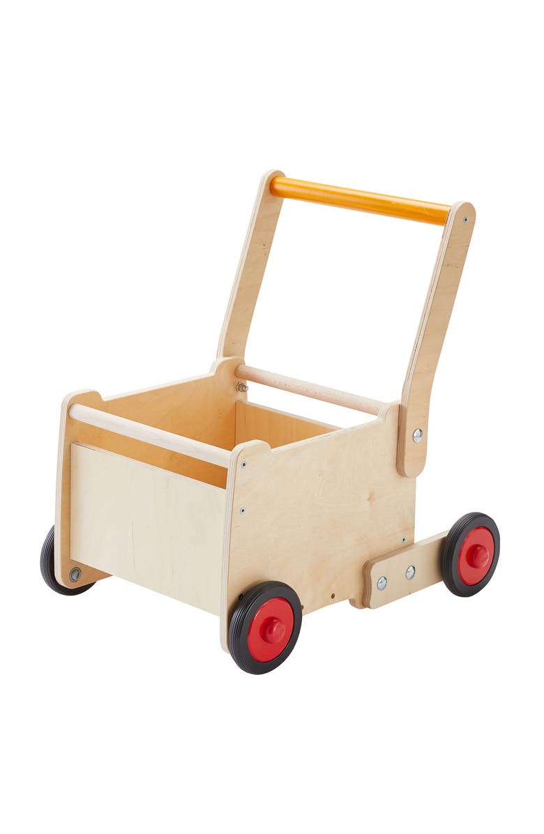 HABA Dragon Wooden Baby Walker Wagon and Baby Push Toy that Turns into a Toy Box for Toddlers, Push Walker with Brake for Adjustable Speed, Alternate, color, Green Multi