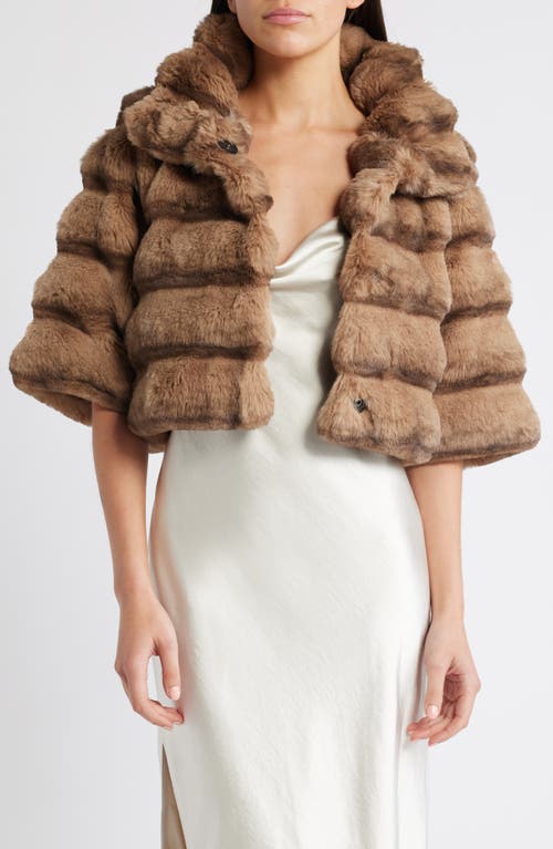 Et Ochs Faux Fur Bolero Jacket in Camel 