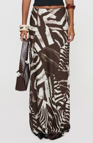 Princess Polly Rowana Print Maxi Skirt