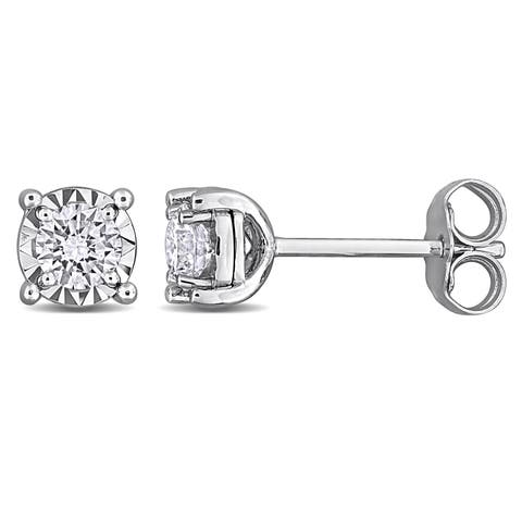 Lab-Grown Diamond Solitaire Stud Earrings