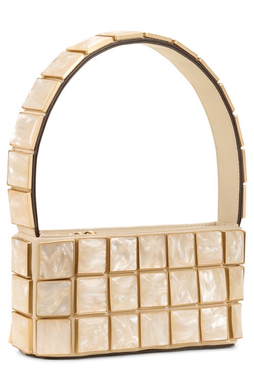 Cult Gaia Romy Geometric Acrylic Shoulder Bag In Ivory
