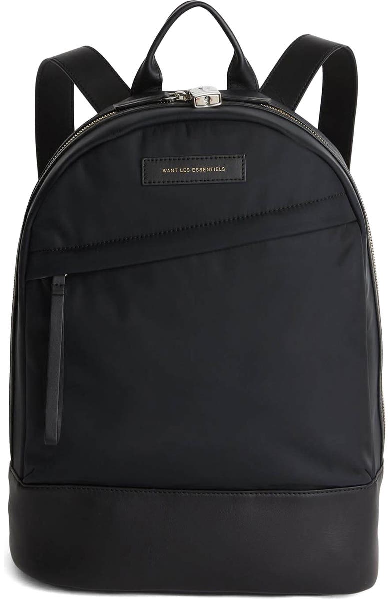 WANT Les Essentiels Piper Nylon Backpack, Main, color, Black Nylon/ Jet Black