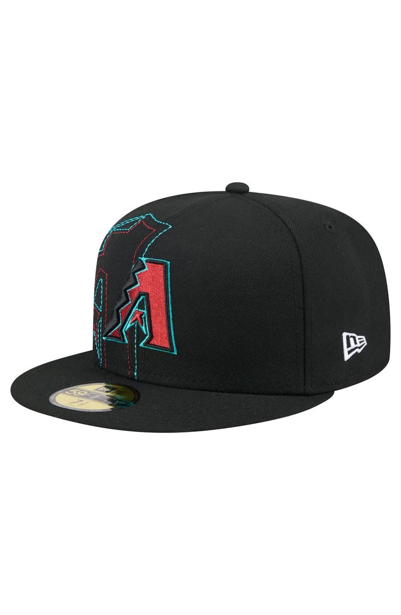 New Era Men's New Era Black Arizona Diamondbacks Yarn Stitch 59FIFTY Fitted Hat, Alternate, color, Black