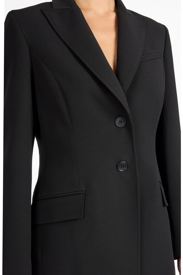 Enrica Jacket in Soft Stretch Crepe, Alternate, color, Onyx
