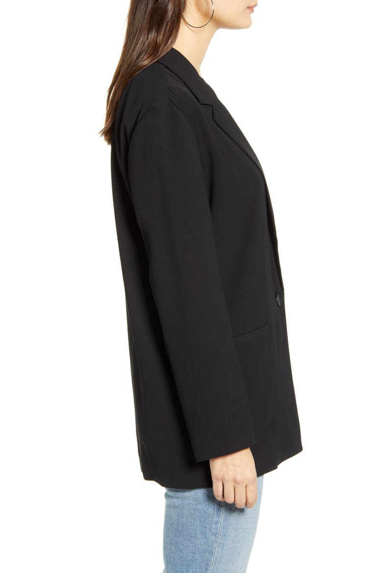 Boyfriend Blazer, Alternate, color, BLACK