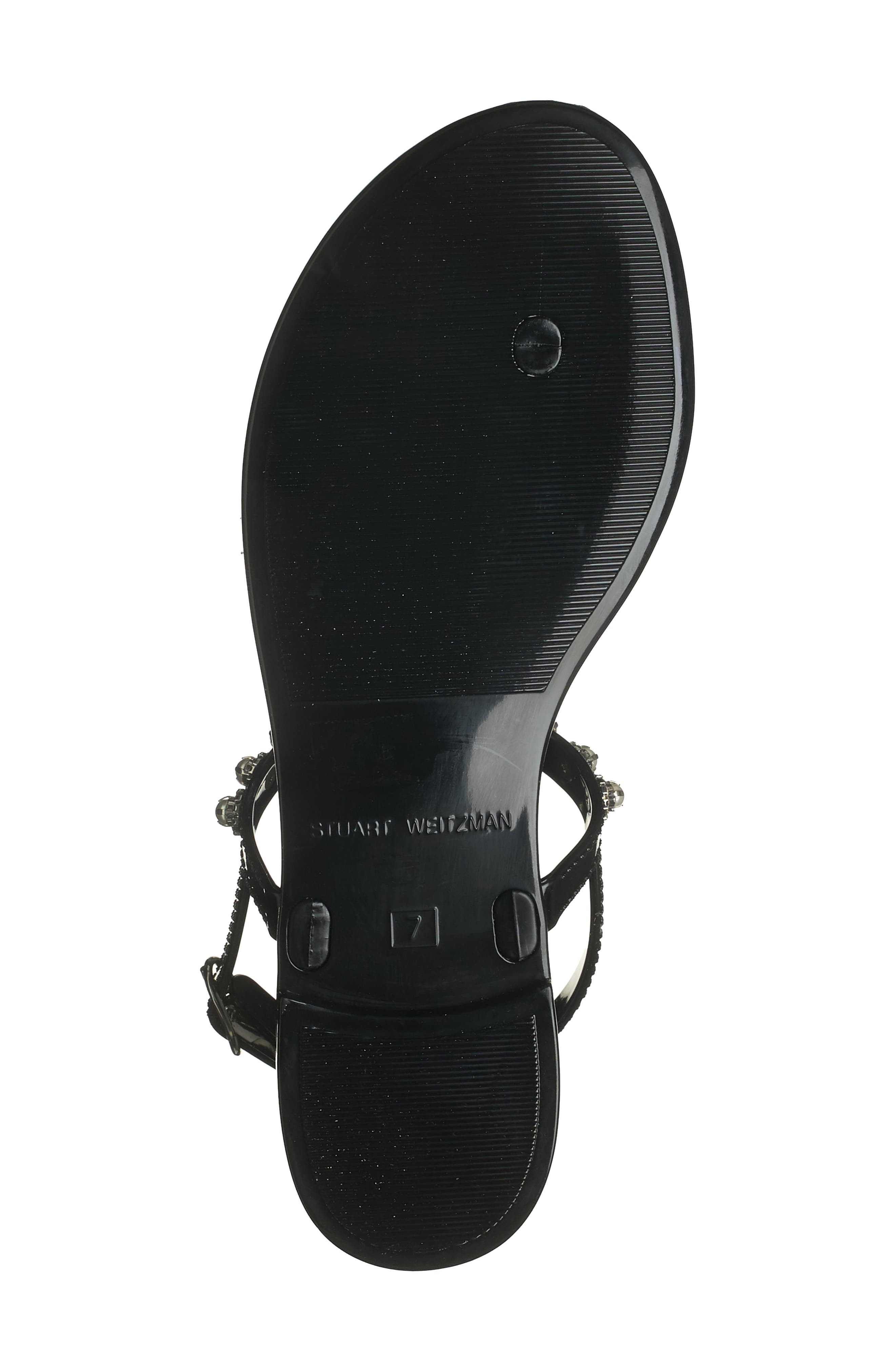 Stuart Weitzman Crystal Embellished Jelly Sandal, Alternate, color, 