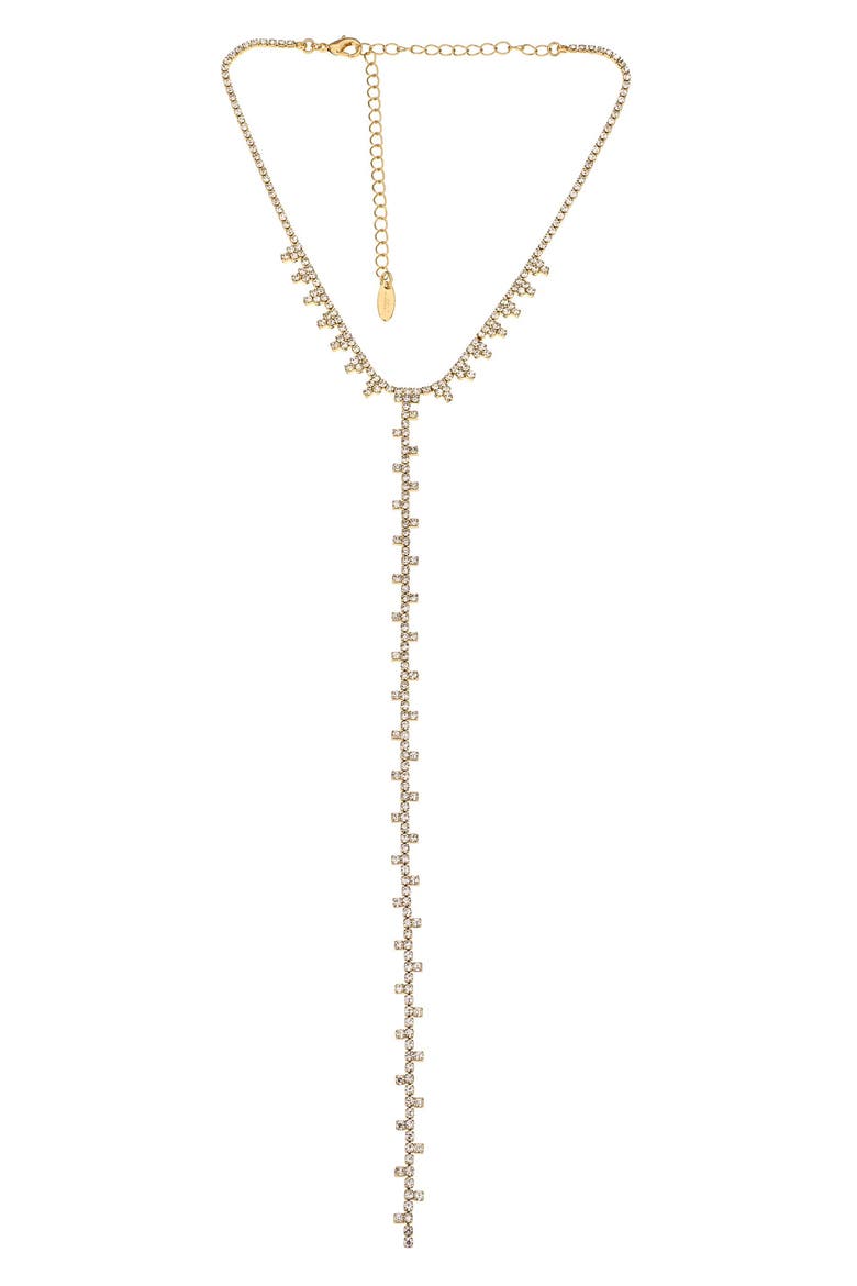 Crystal Y-Necklace, Alternate, color, GOLD