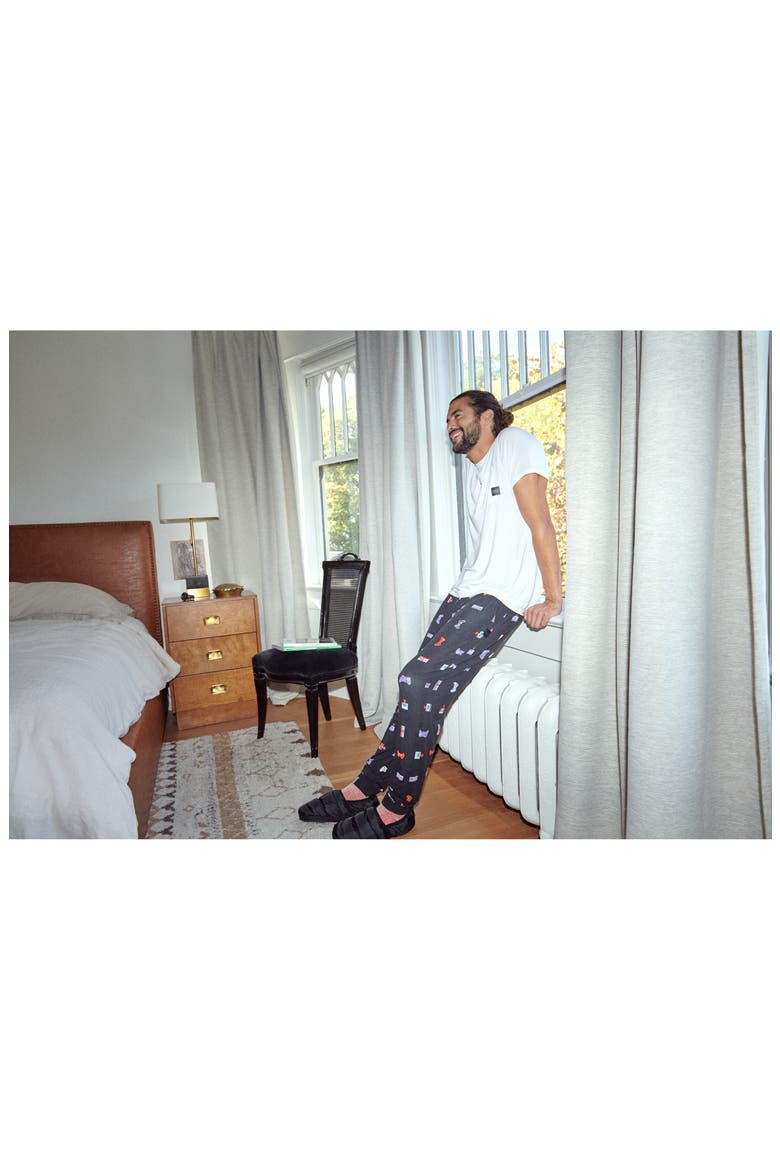 Snooze Lounge Pants, Alternate, color, GAMER- BLACK
