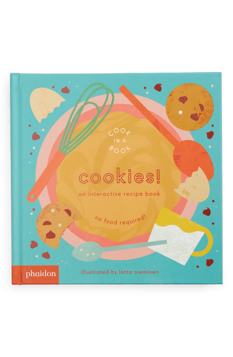Phaidon Press 'Cookies!: An Interactive Recipe Book' Board Book, Main, color, Aqua Multi