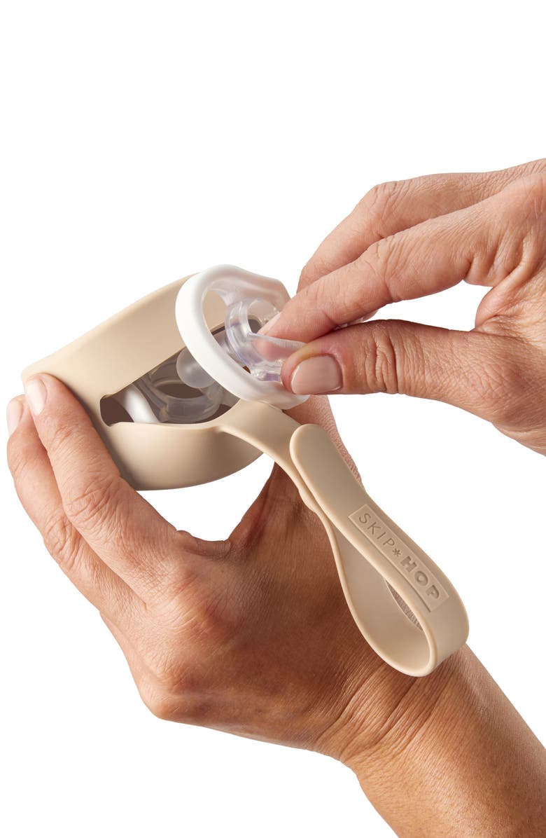 Skip Hop Oat Silicone Paci Pocket, Alternate, color, Oat