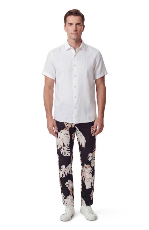 Monstera Floral Mens Tailored Pant