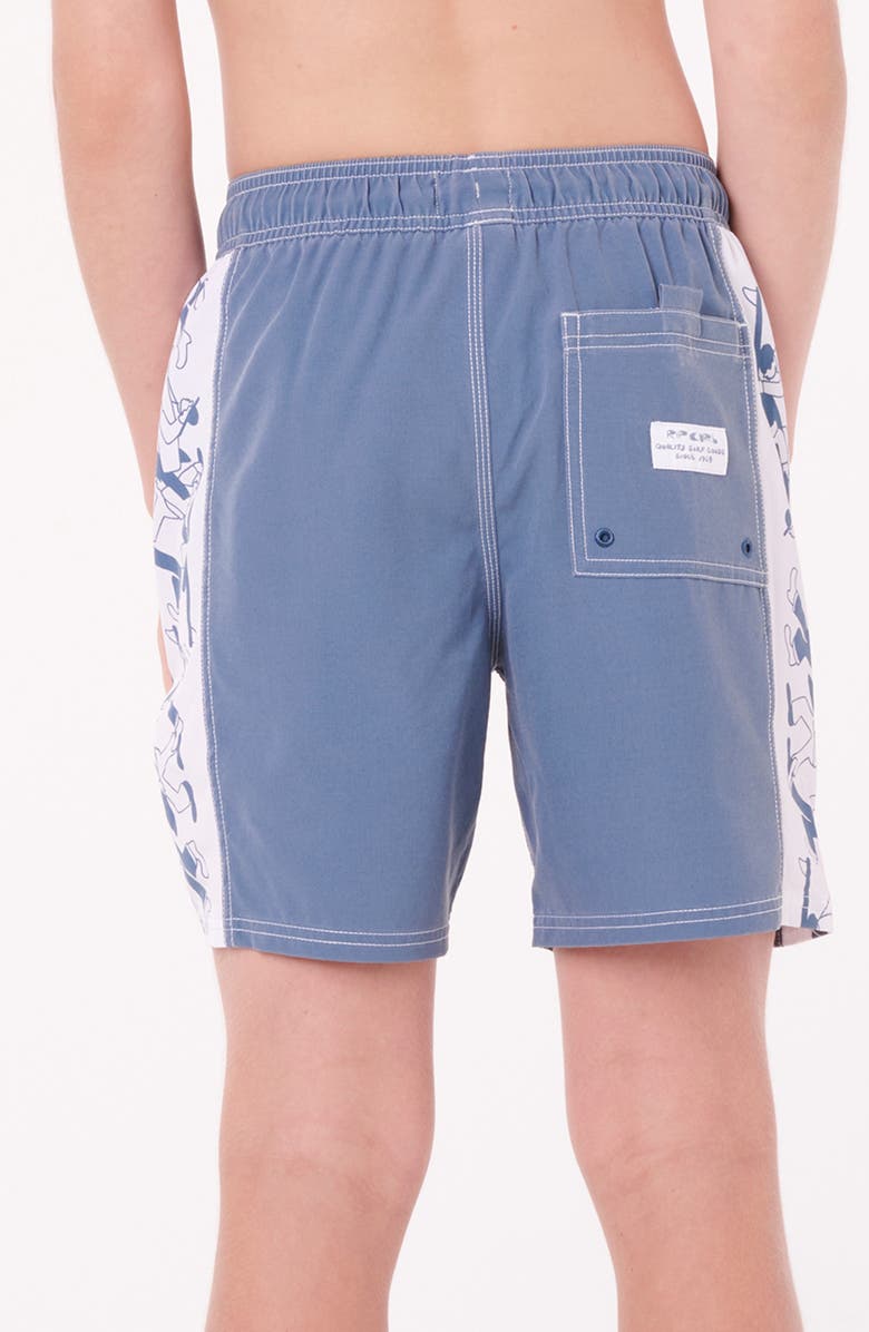 Rip Curl Kids' Sideways Volly Swim Trunks, Alternate, color, Bluefin