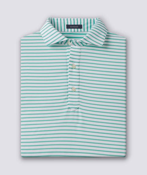 Gus Stripe Performance Polo