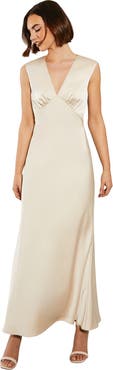 Oasis Satin Open Back Maxi Bridesmaid Dress