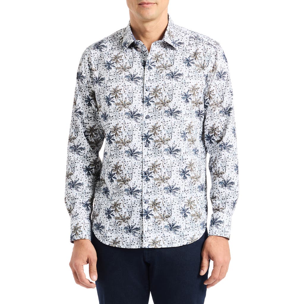 Robert Graham Xavier Cotton Button-up Shirt In Blue