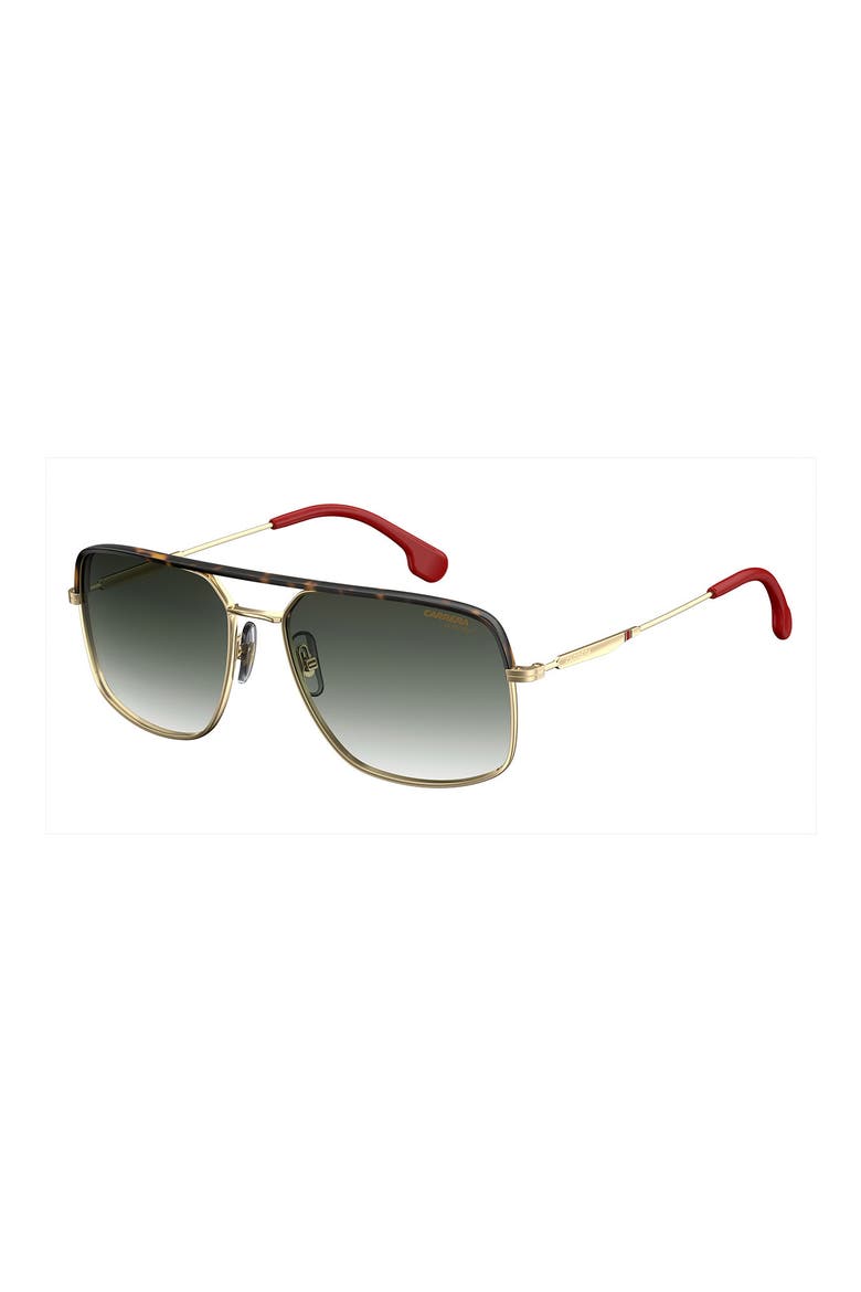 60mm Oversize Navigator Sunglasses, Alternate, color, GOLD BLACK