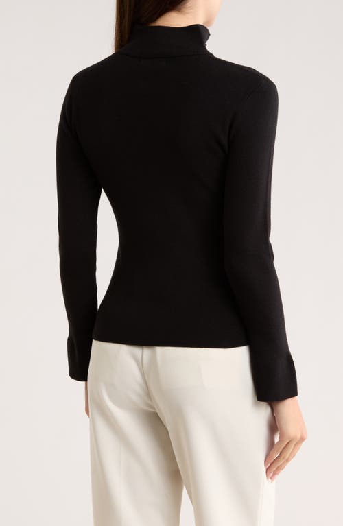 Patrizia Luca Henley Criss Cross Sweater In Black