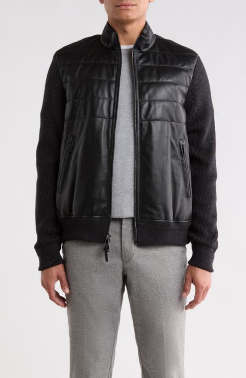 Mixed Media Bomber Jacket