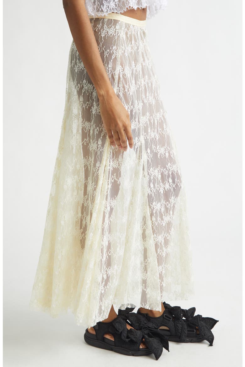 Pamela Sheer Lace Midi Skirt, Alternate, color, BUTTER YELLOW