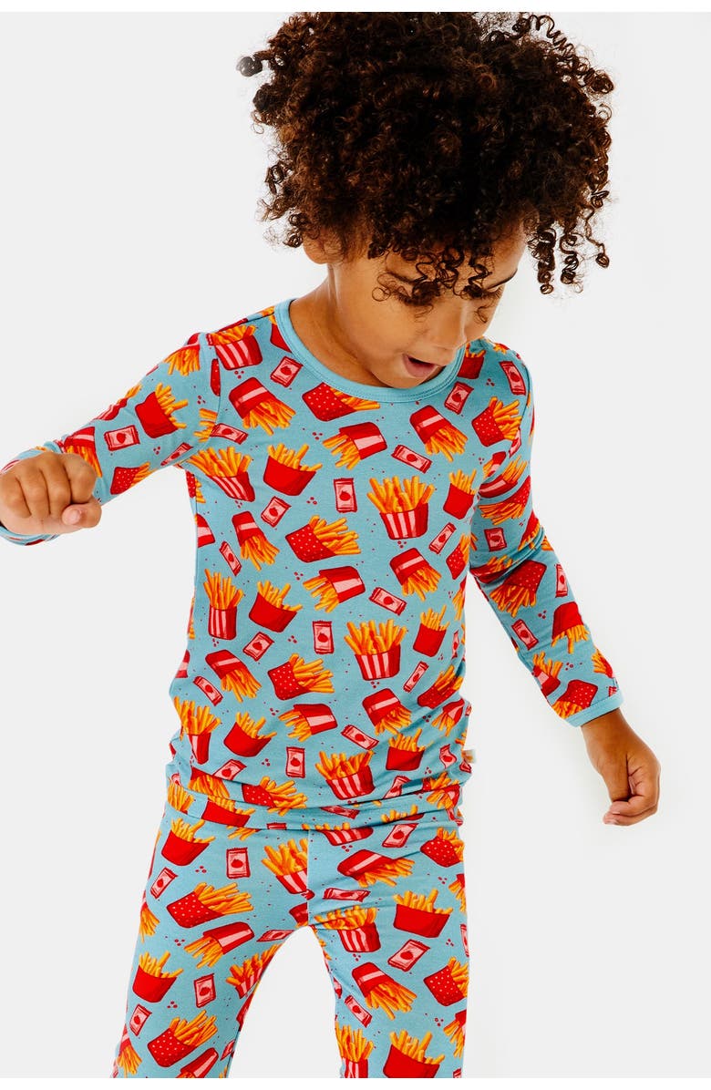 Clover Baby & Kids Long Sleeve Pajama Set - French Fries, Alternate, color, French Fries