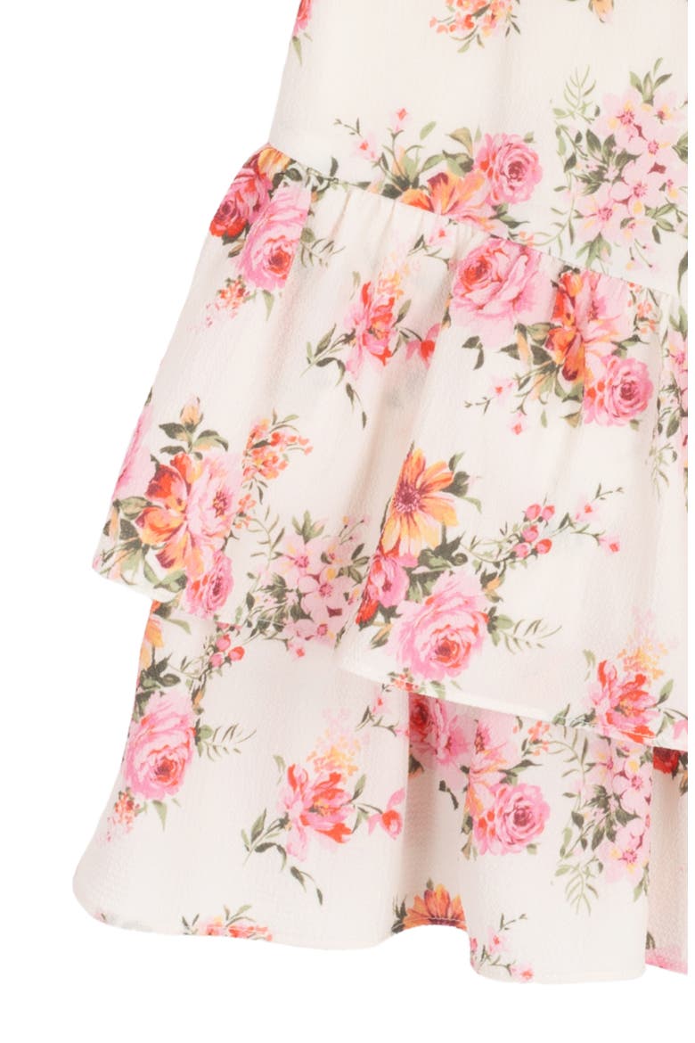 Kids' Floral Crepe Romper, Alternate, color, IVORY
