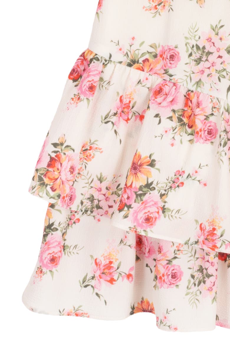 Rare Editions Kids' Floral Crepe Romper, Alternate, color, Ivory