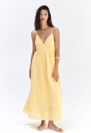 H&M Tie-strap Broderie Anglaise Dress