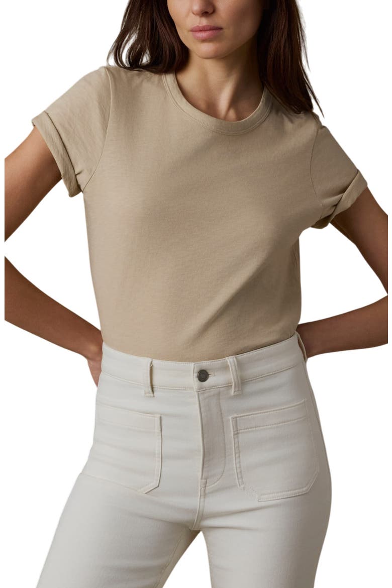 Sunwashed Essential Cotton T-Shirt, Main, color, WHITE PEPPER