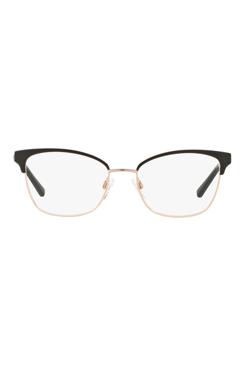 51mm Cat Eye Optical Glasses, Main, color, ROSE GOLD BLACK