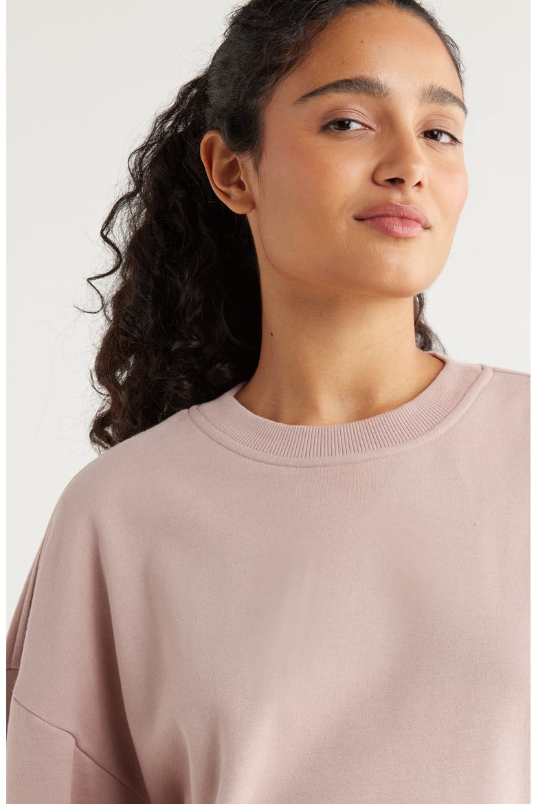 Ultracozy Fleece Relaxed Sweatshirt, Alternate, color, PINK FAWN