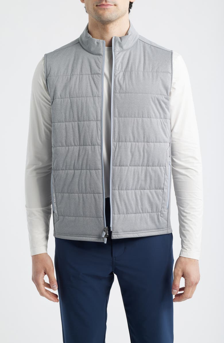 Peter Millar Fuse Water Resistant Hybrid Vest, Main, color, Oslo Grey