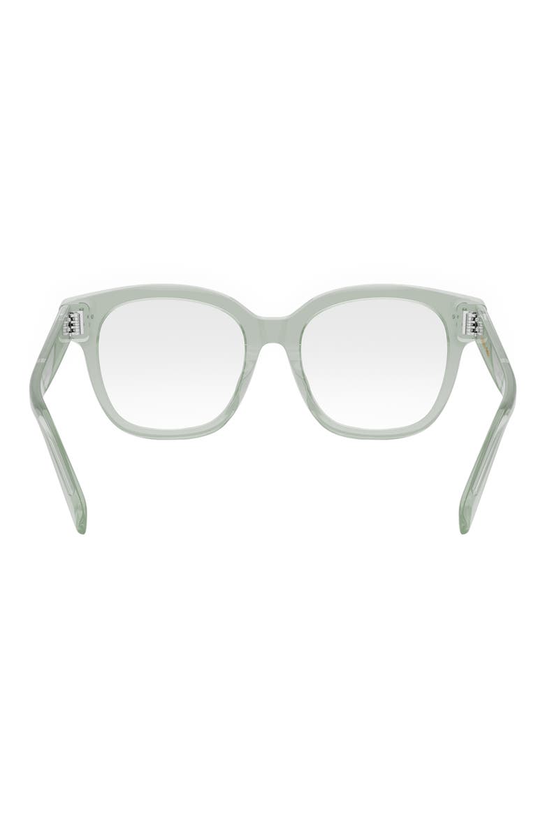 Bold 53mm Round Optical Glasses, Alternate, color, SLTGRN