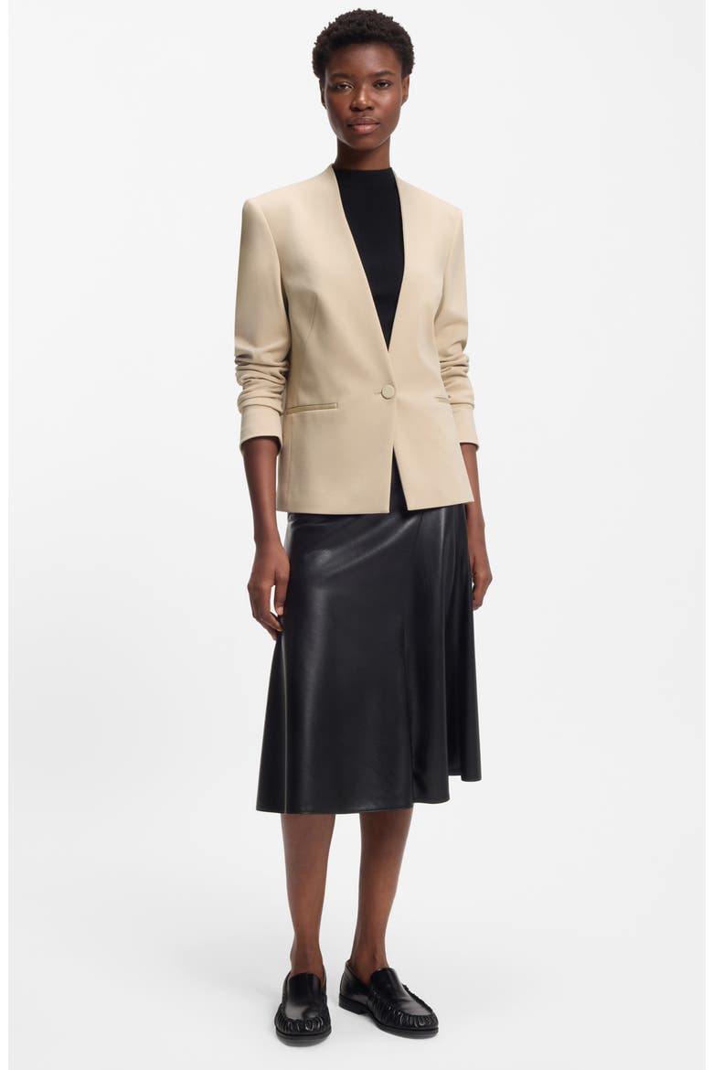 Jemma Collarless Jacket, Alternate, color, PUMICE