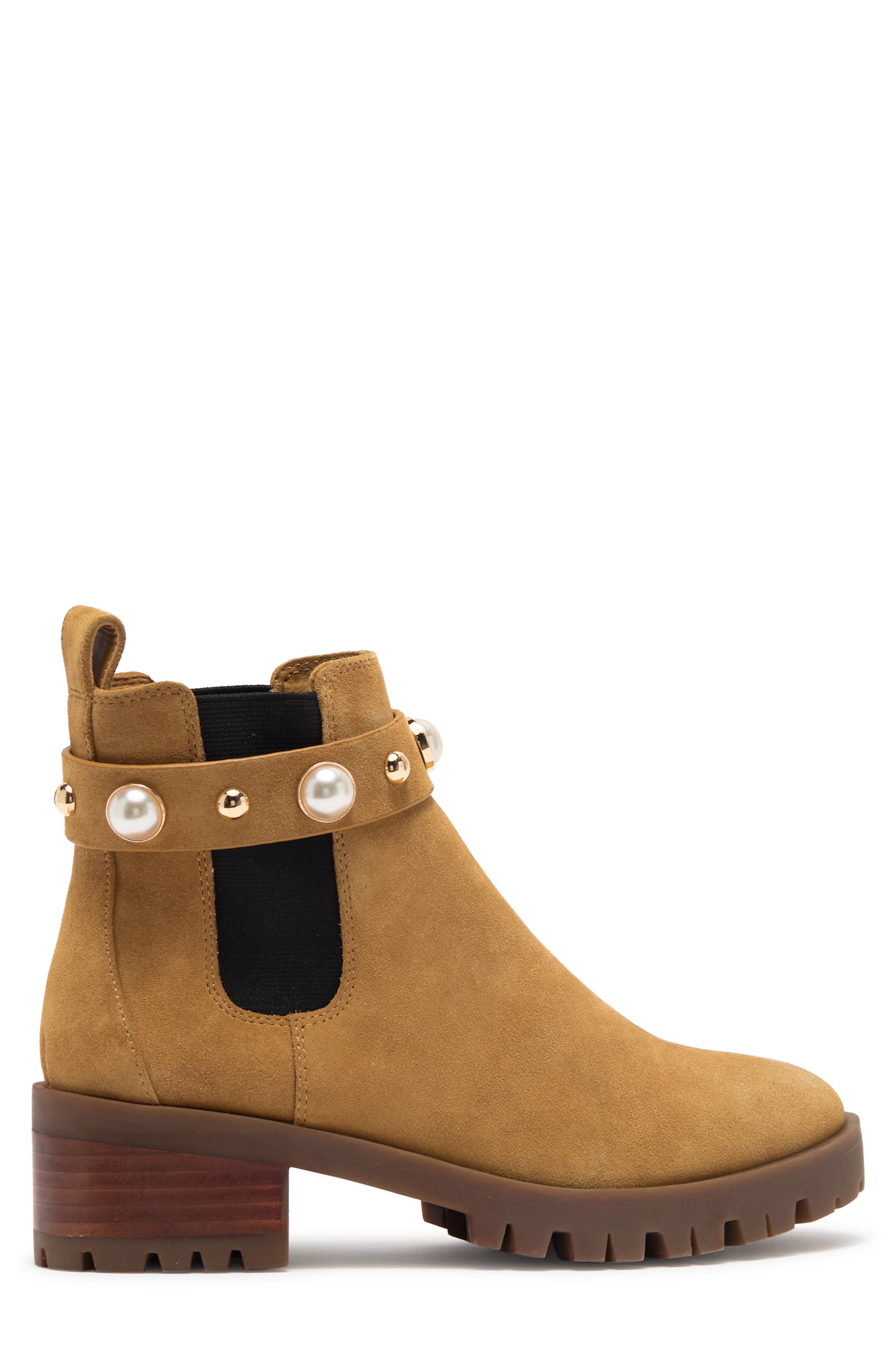 Pola Studded Chelsea Bootie, Alternate, color, TAN